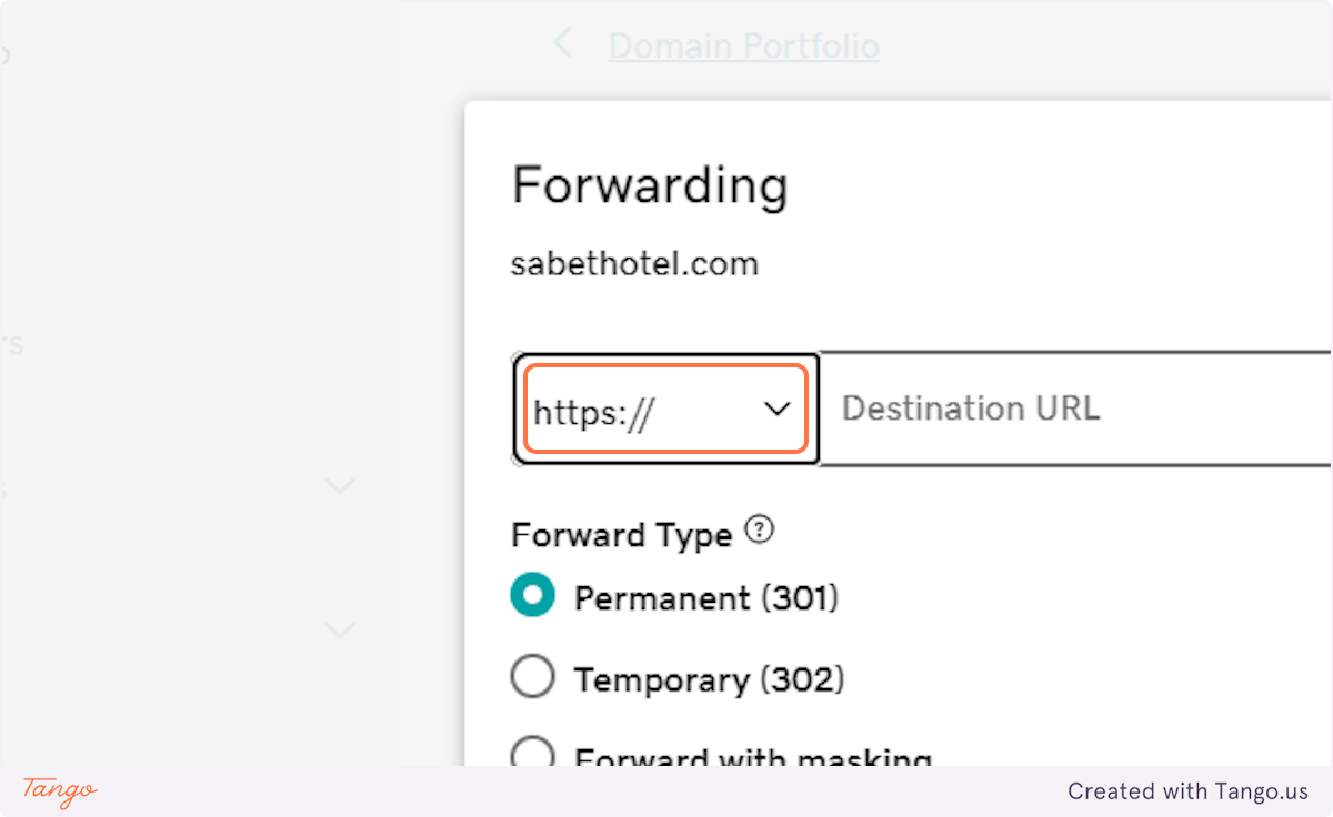 Select https